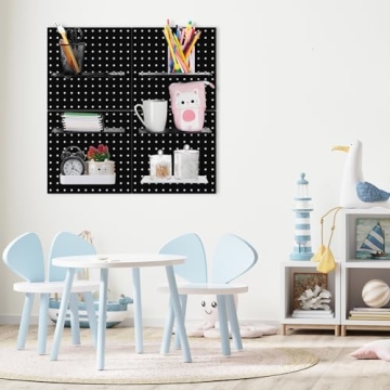 Therwen Metal Pegboard Wall Organizer Kit for Versatile Storage