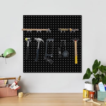 Therwen Metal Pegboard Wall Organizer Kit for Versatile Storage