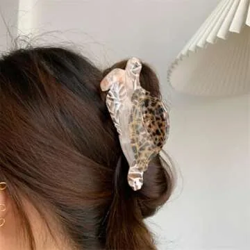 Fashion Sea Turtle Hair Clip,Acetate Hair Claw,Small Hair Clips for Women,Brown