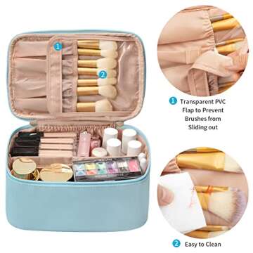 OCHEAL Makeup Bag, Portable Large Capacity Organizer
