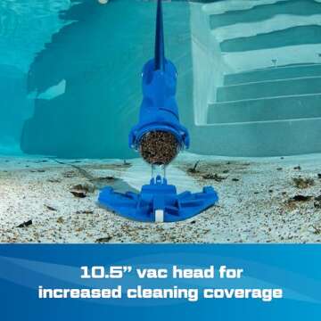 POOL BLASTER Catfish Ultra Rechargeable, Battery-Powered, Pool-Cleaner, Ideal for In-Ground Pools and Above Ground Pools for Cleaning Leaves, Dirt and Sand & Silt.