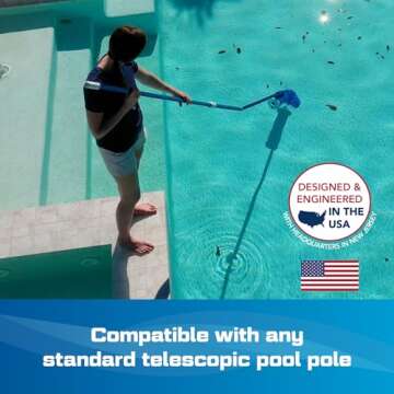 POOL BLASTER Catfish Ultra Rechargeable, Battery-Powered, Pool-Cleaner, Ideal for In-Ground Pools and Above Ground Pools for Cleaning Leaves, Dirt and Sand & Silt.