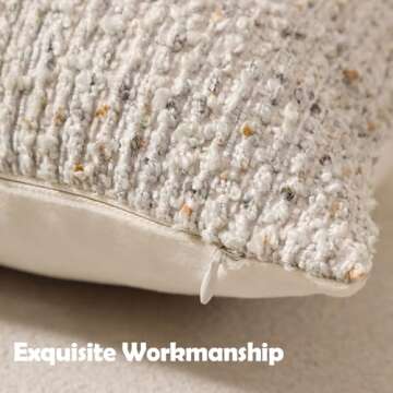 Chic DEZENE Decorative Boucle Throw Pillow Covers Set