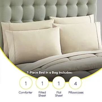 Sweet Home Collection 7 Piece Comforter Set for All Seasons