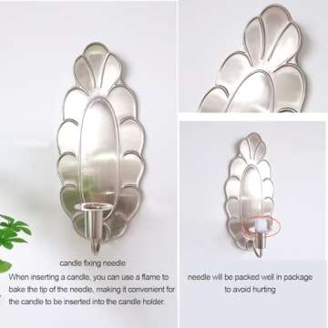 CatchDragon Vintage Wall Candle Sconces Set of 2