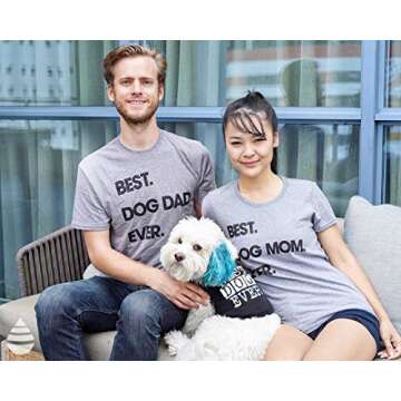 Mens Best Dog Dad Ever T Shirt Funny Fathers Day Hilarious Graphic Puppy Tee Guy Mens Funny T Shirts...