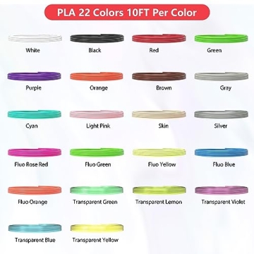 Vibrant 3Dgenius 22 Colors Filament Refills for Creative Fun