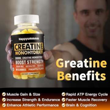 Happyummmm Vegan Creatine Gummies for Energy Boost