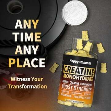 Happyummmm Vegan Creatine Gummies for Energy Boost