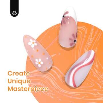 Beetles Fall Gel Nail Polish Set, Hotel California Collection Light Blue Orange Dusty Pink Gel Polish All Seasons Nail Art Manicure Kit Soak Off Uv LED Gel Gift for Girl Women