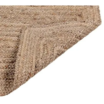 FRELISH Handwoven Jute Area Rug for Eco-Friendly Living