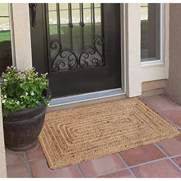 FRELISH Handwoven Jute Area Rug for Eco-Friendly Living