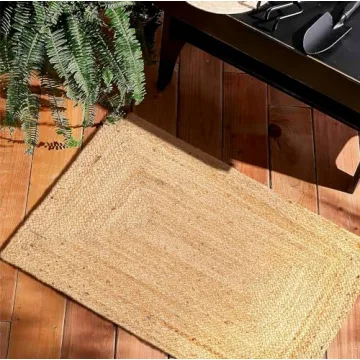 FRELISH Handwoven Jute Area Rug for Eco-Friendly Living