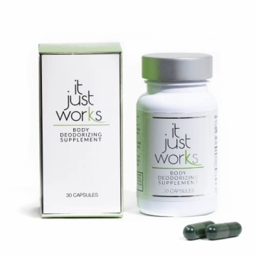 It Just Works Natural Deodorizing Supplement for Full Body Freshness - Vegan & Organic Internal Deod...
