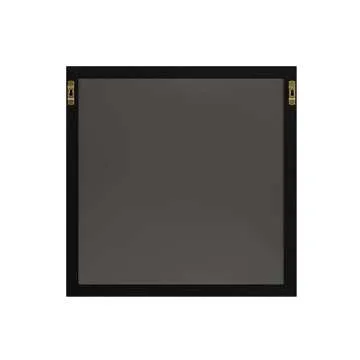 Martha Stewart Everette Magnetic Monthly Calendar Dry Erase Board with Included Dry Erase Marker and 2 Magnets, 18" x 18", Black Woodgrain Frame