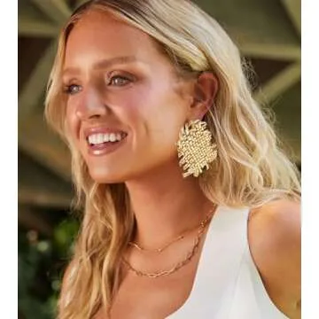 9 Pair Gold Earrings for Women Large Gold Disc Flower Woven Twisted Leaf Earrings for Women Statement Geometric Earrings Jewelry Gifts