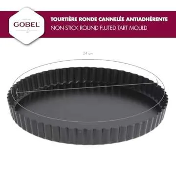 Paderno World Cuisine Fluted Non-Stick Tart Pan with Removable Bottom