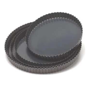 Paderno World Cuisine Fluted Non-Stick Tart Pan with Removable Bottom