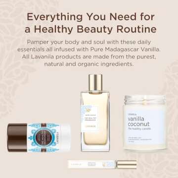 Lavanila Vanilla Coconut Perfume for Women 1.7 Fl Oz - Tropical Coconut, Tahitian Tiare Flower & Warm Vanilla Fragrance, Clean and Natural Eau de Parfum Made In USA