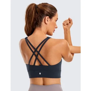 CRZ YOGA Butterluxe Strappy Sports Bra for Comfort and Support