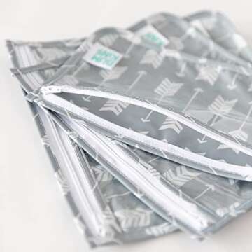 Bumkins Travel Bag Set of 3 - Clear TSA Approved Pouches for Organization