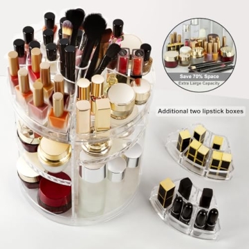 AMEITECH 360 Degree Rotating Makeup Organizer for Beauty