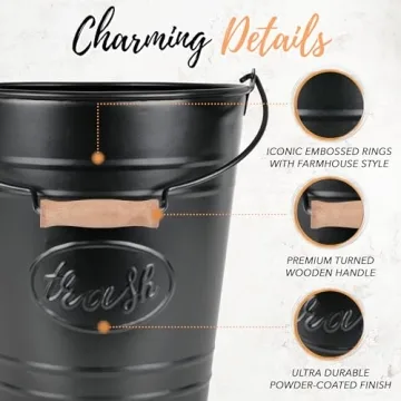 Autumn Alley Farmhouse Bathroom Trash Can for Stylish Decor