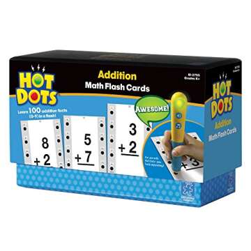 Educational Insights Hot Dots Math Flash Cards- Addition
