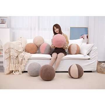 KEZHUYING Ball Pillow Household Throw Pillow Decoration (H)