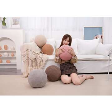 KEZHUYING Ball Pillow Household Throw Pillow Decoration (H)