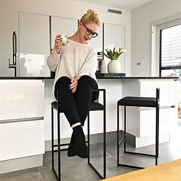 Stylish Velvet Bar Stools Set of 4 for Modern Dining