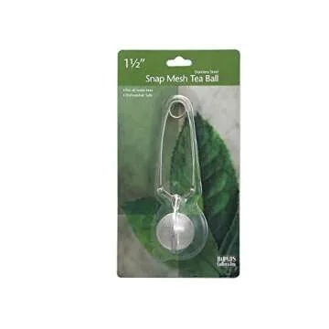 HIC Kitchen Snap Ball Tea Infuser, 18/8 Stainless Steel, For Loose Leaf Tea and Mulling Spices