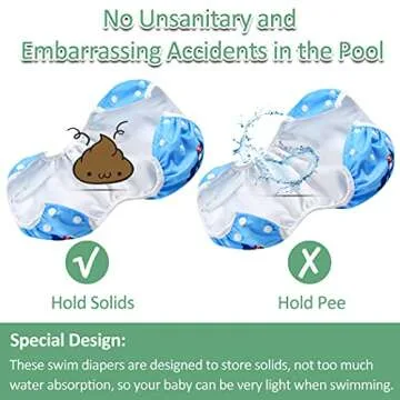 Wegreeco Baby Adjustable Swim Diaper Set for Fun Water Days