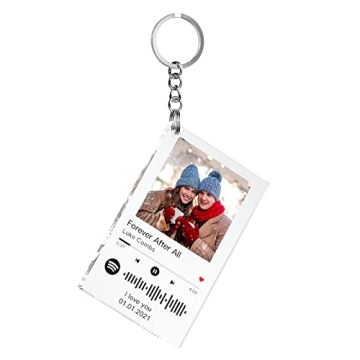 Custom Spotify Keychain Personalized Music Gifts