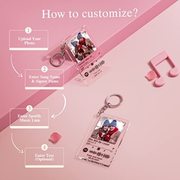 Custom Spotify Keychain Personalized Music Gifts