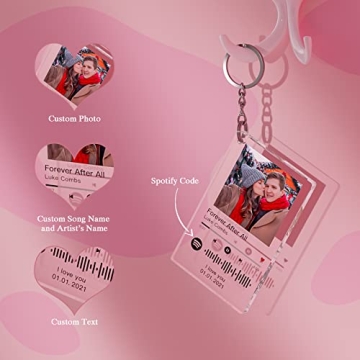 Custom Spotify Keychain Personalized Music Gifts