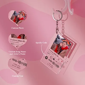 Custom Spotify Keychain Personalized Music Gifts