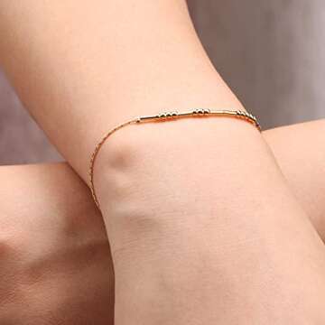 JoycuFF You Are My Sunshine Morse Code Bracelets for Women Mother Daughter Friend Inspirational Motivational Encouragement Stianless Steel Jewelry Gifts Gold Bracelet