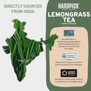 HANDPICK Lemongrass Tea Bags - Organic & Eco-Friendly