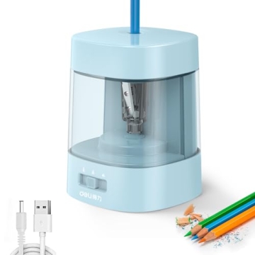 Deli Electric Pencil Sharpener - Versatile and Compact Tool