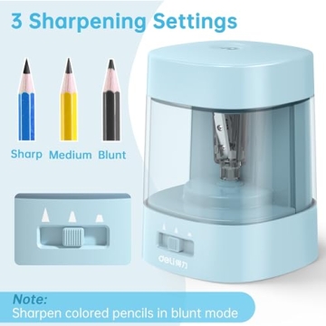 Deli Electric Pencil Sharpener - Versatile and Compact Tool