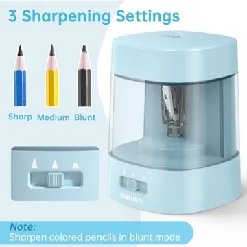 Deli Electric Pencil Sharpener - Versatile and Compact Tool