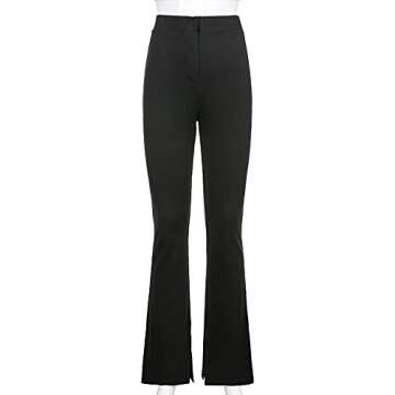 Stylish Viatabuna Y2k Fashion Flare Pants for Women