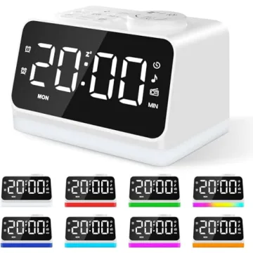 JALL Digital Alarm Clock with FM Radio & Night Light Features