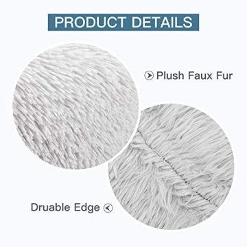MIXJOY Calming Dog Bed for Pets, Washable Faux Fur Design