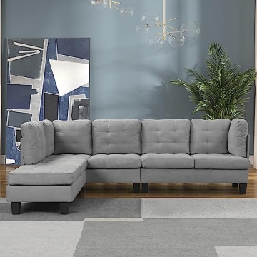 Casa Andrea Milano Modern 3 Piece Sectional Sofa Couch