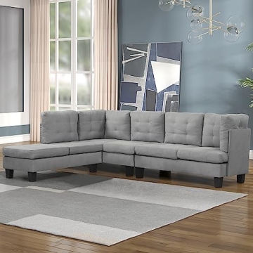 Casa Andrea Milano Modern 3 Piece Sectional Sofa Couch