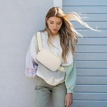 Frenou Fleece Fanny Pack Fashionable Waist Pack Adjustable