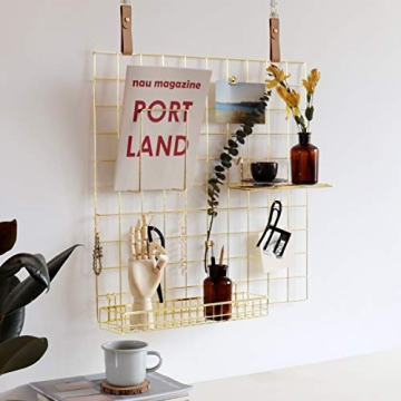 Stylish FRIADE Gold Grid Hooks - Perfect for Organizing