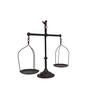Creative Co-Op Antique Iron Balance Scale with Bird